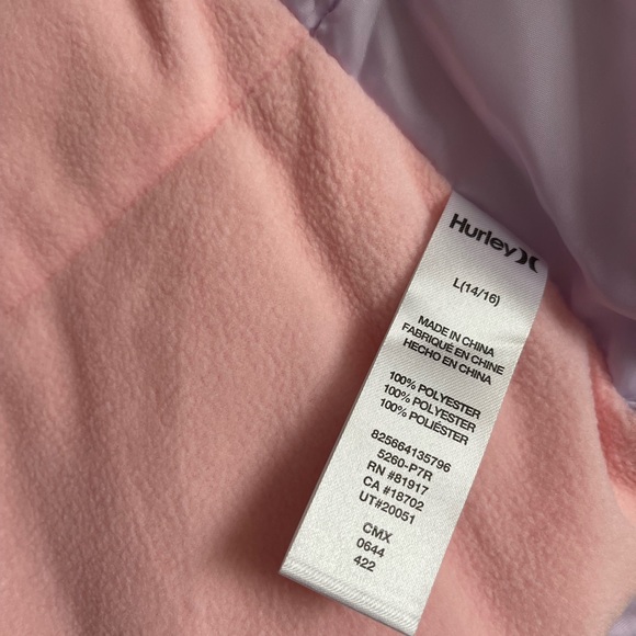 Hurley Girls Fleece Lined Snowboard Winter Jacket Size 14/16 - Picture 6 of 8